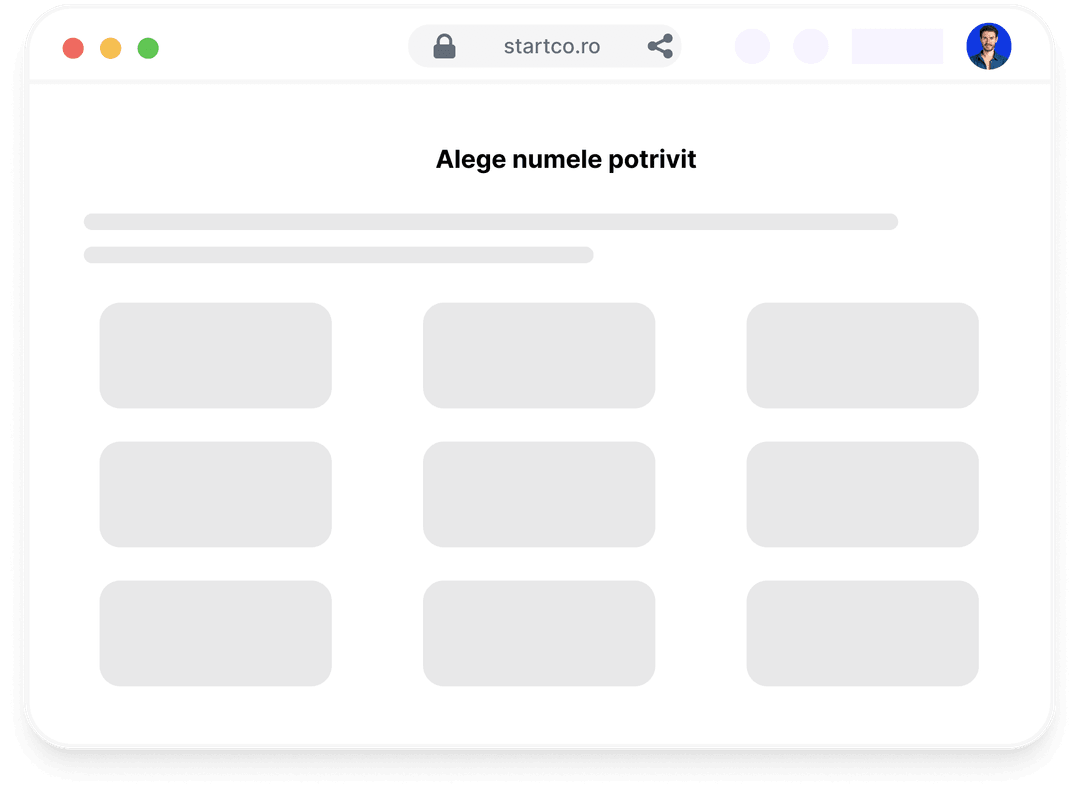 2. Alege numele potrivit