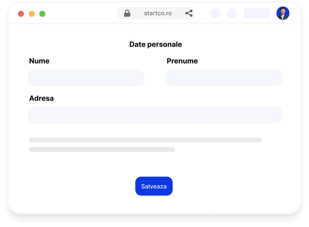 2. Introduci datele personale